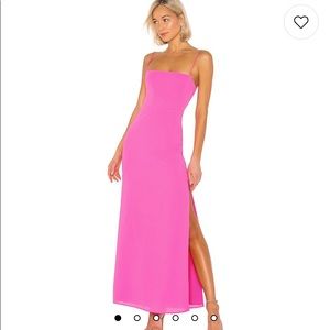 NWOT Superdown Addison Maxi Dress Gown Pink XS Revolve Sold Out Online